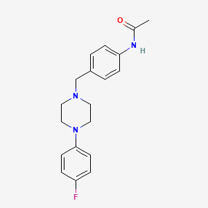 molecular formula C19H22FN3O B5200264 N-[4-[[4-(4-fluorophenyl)piperazin-1-yl]methyl]phenyl]acetamide 