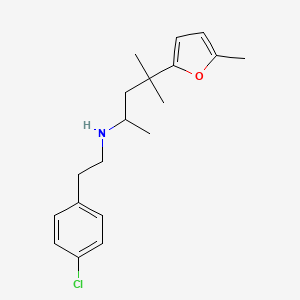 molecular formula C19H26ClNO B5200270 N-[2-(4-chlorophenyl)ethyl]-4-methyl-4-(5-methyl-2-furyl)-2-pentanamine 
