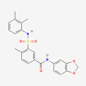 molecular formula C23H22N2O5S B5200307 N-1,3-benzodioxol-5-yl-3-{[(2,3-dimethylphenyl)amino]sulfonyl}-4-methylbenzamide 