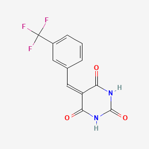 molecular formula C12H7F3N2O3 B5200460 5-[3-(trifluoromethyl)benzylidene]pyrimidine-2,4,6(1H,3H,5H)-trione CAS No. 402580-03-4
