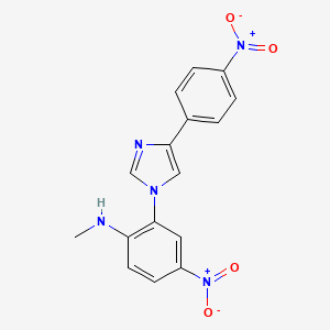 molecular formula C16H13N5O4 B5200621 N-methyl-4-nitro-2-[4-(4-nitrophenyl)imidazol-1-yl]aniline 