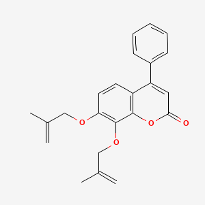 molecular formula C23H22O4 B5200640 7,8-bis[(2-methylprop-2-en-1-yl)oxy]-4-phenyl-2H-chromen-2-one 