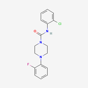 molecular formula C17H17ClFN3O B5200644 N-(2-chlorophenyl)-4-(2-fluorophenyl)piperazine-1-carboxamide 
