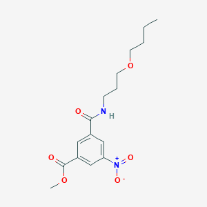 molecular formula C16H22N2O6 B5200714 Methyl 3-[(3-butoxypropyl)carbamoyl]-5-nitrobenzoate 