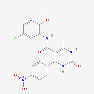 molecular formula C19H17ClN4O5 B5200900 N-(5-chloro-2-methoxyphenyl)-6-methyl-4-(4-nitrophenyl)-2-oxo-3,4-dihydro-1H-pyrimidine-5-carboxamide 