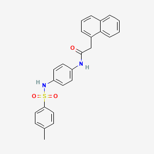 molecular formula C25H22N2O3S B5200975 N-(4-{[(4-methylphenyl)sulfonyl]amino}phenyl)-2-(naphthalen-1-yl)acetamide CAS No. 423733-47-5