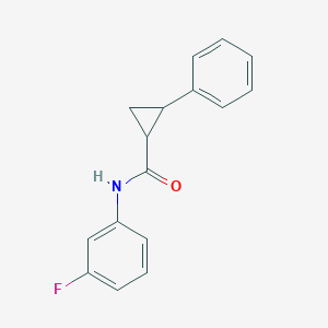 molecular formula C16H14FNO B5201085 N-(3-fluorophenyl)-2-phenylcyclopropane-1-carboxamide 