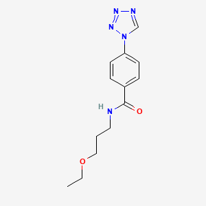 molecular formula C13H17N5O2 B5201152 N-(3-ETHOXYPROPYL)-4-(1H-1,2,3,4-TETRAZOL-1-YL)BENZAMIDE 