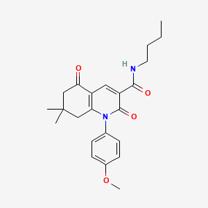 molecular formula C23H28N2O4 B5201270 N-butyl-1-(4-methoxyphenyl)-7,7-dimethyl-2,5-dioxo-1,2,5,6,7,8-hexahydroquinoline-3-carboxamide 