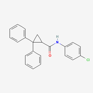 molecular formula C22H18ClNO B5201408 N-(4-chlorophenyl)-2,2-diphenylcyclopropane-1-carboxamide CAS No. 5216-72-8