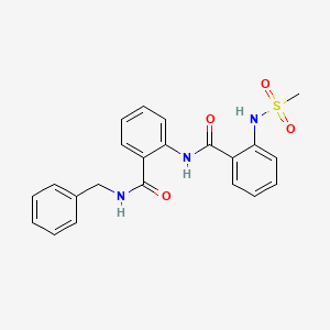 molecular formula C22H21N3O4S B5201478 N-benzyl-2-(2-methanesulfonamidobenzamido)benzamide 