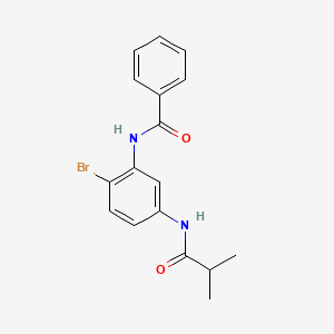 molecular formula C17H17BrN2O2 B5201708 N-[2-BROMO-5-(2-METHYLPROPANAMIDO)PHENYL]BENZAMIDE 