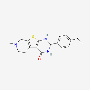 molecular formula C18H21N3OS B5201760 5-(4-ethylphenyl)-11-methyl-8-thia-4,6,11-triazatricyclo[7.4.0.02,7]trideca-1(9),2(7)-dien-3-one 
