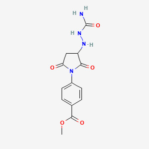 molecular formula C13H14N4O5 B5201776 Methyl 4-[3-(2-carbamoylhydrazinyl)-2,5-dioxopyrrolidin-1-yl]benzoate 