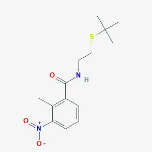 molecular formula C14H20N2O3S B5201789 N-[2-(tert-butylsulfanyl)ethyl]-2-methyl-3-nitrobenzamide 