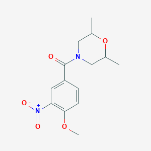 B5201991 4-(4-methoxy-3-nitrobenzoyl)-2,6-dimethylmorpholine CAS No. 5652-67-5