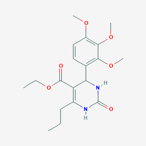 molecular formula C19H26N2O6 B5202060 ethyl 2-oxo-6-propyl-4-(2,3,4-trimethoxyphenyl)-3,4-dihydro-1H-pyrimidine-5-carboxylate 