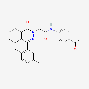 molecular formula C26H27N3O3 B5202223 N-(4-acetylphenyl)-2-[4-(2,5-dimethylphenyl)-1-oxo-5,6,7,8-tetrahydrophthalazin-2(1H)-yl]acetamide 
