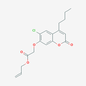 molecular formula C18H19ClO5 B5202557 PROP-2-EN-1-YL 2-[(4-BUTYL-6-CHLORO-2-OXO-2H-CHROMEN-7-YL)OXY]ACETATE 