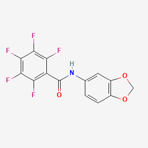 molecular formula C14H6F5NO3 B5202664 N-(1,3-benzodioxol-5-yl)-2,3,4,5,6-pentafluorobenzamide 