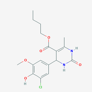 molecular formula C17H21ClN2O5 B5202669 Butyl 4-(3-chloro-4-hydroxy-5-methoxyphenyl)-6-methyl-2-oxo-1,2,3,4-tetrahydropyrimidine-5-carboxylate 