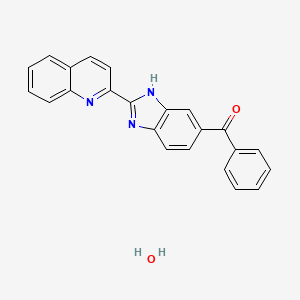 molecular formula C23H17N3O2 B5202702 phenyl-(2-quinolin-2-yl-3H-benzimidazol-5-yl)methanone;hydrate 
