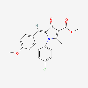 molecular formula C21H18ClNO4 B5202753 Methyl (5Z)-1-(4-chlorophenyl)-5-[(4-methoxyphenyl)methylidene]-2-methyl-4-oxo-4,5-dihydro-1H-pyrrole-3-carboxylate 