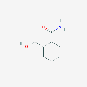 molecular formula C8H15NO2 B052028 2-(Hydroxymethyl)cyclohexane-1-carboxamide CAS No. 116261-08-6
