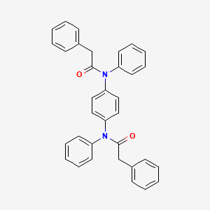 molecular formula C34H28N2O2 B5202868 N,2-diphenyl-N-[4-(N-(2-phenylacetyl)anilino)phenyl]acetamide 