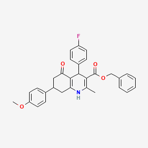 molecular formula C31H28FNO4 B5203301 Benzyl 4-(4-fluorophenyl)-7-(4-methoxyphenyl)-2-methyl-5-oxo-1,4,5,6,7,8-hexahydroquinoline-3-carboxylate 