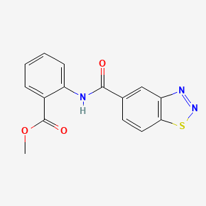 molecular formula C15H11N3O3S B5203748 Methyl 2-(1,2,3-benzothiadiazole-5-amido)benzoate 