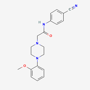 molecular formula C20H22N4O2 B5203846 N-(4-cyanophenyl)-2-[4-(2-methoxyphenyl)piperazin-1-yl]acetamide 