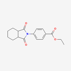 molecular formula C17H19NO4 B5203853 Ethyl 4-(1,3-dioxo-3a,4,5,6,7,7a-hexahydroisoindol-2-yl)benzoate 