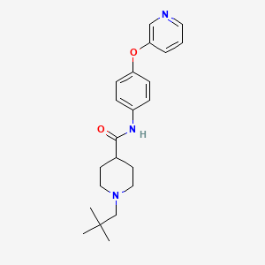 1-(2,2-dimethylpropyl)-N-[4-(3-pyridinyloxy)phenyl]-4-piperidinecarboxamide