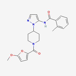 N-{1-[1-(5-methoxy-2-furoyl)-4-piperidinyl]-1H-pyrazol-5-yl}-2-methylbenzamide