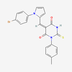 5-{[1-(4-bromophenyl)-1H-pyrrol-2-yl]methylene}-1-(4-methylphenyl)-2-thioxodihydro-4,6(1H,5H)-pyrimidinedione