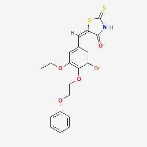 5-[3-bromo-5-ethoxy-4-(2-phenoxyethoxy)benzylidene]-2-thioxo-1,3-thiazolidin-4-one