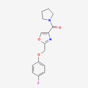 2-[(4-fluorophenoxy)methyl]-4-(1-pyrrolidinylcarbonyl)-1,3-oxazole