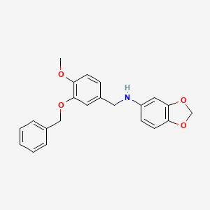 1,3-benzodioxol-5-yl[3-(benzyloxy)-4-methoxybenzyl]amine