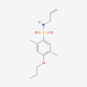 molecular formula C14H21NO3S B5204002 N-allyl-2,5-dimethyl-4-propoxybenzenesulfonamide 