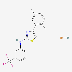 4-(2,5-dimethylphenyl)-N-[3-(trifluoromethyl)phenyl]-1,3-thiazol-2-amine hydrobromide