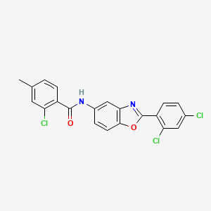 2-chloro-N-[2-(2,4-dichlorophenyl)-1,3-benzoxazol-5-yl]-4-methylbenzamide