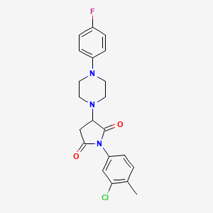 1-(3-chloro-4-methylphenyl)-3-[4-(4-fluorophenyl)-1-piperazinyl]-2,5-pyrrolidinedione