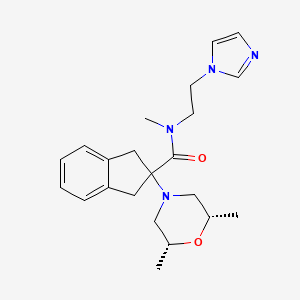 2-[(2R*,6S*)-2,6-dimethyl-4-morpholinyl]-N-[2-(1H-imidazol-1-yl)ethyl]-N-methyl-2-indanecarboxamide