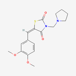 5-(3,4-dimethoxybenzylidene)-3-(1-pyrrolidinylmethyl)-1,3-thiazolidine-2,4-dione