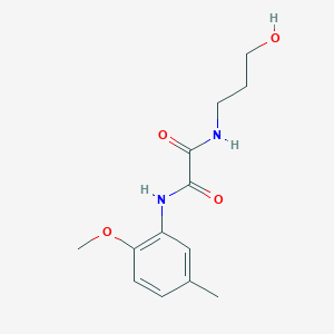 molecular formula C13H18N2O4 B5204143 N-(3-hydroxypropyl)-N'-(2-methoxy-5-methylphenyl)oxamide 