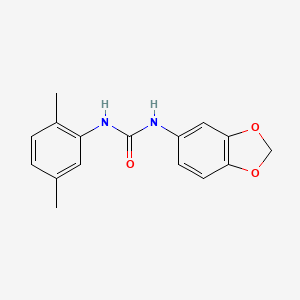 molecular formula C16H16N2O3 B5204182 N-(1,3-BENZODIOXOL-5-YL)-N'-(2,5-DIMETHYLPHENYL)UREA 