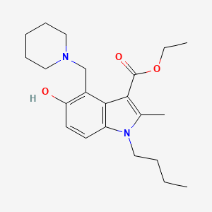 molecular formula C22H32N2O3 B5204222 ETHYL 1-BUTYL-5-HYDROXY-2-METHYL-4-[(PIPERIDIN-1-YL)METHYL]-1H-INDOLE-3-CARBOXYLATE 