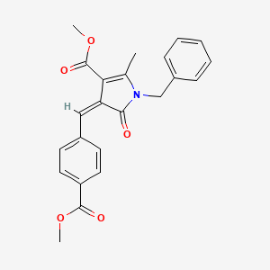 molecular formula C23H21NO5 B5204312 methyl (4Z)-1-benzyl-4-[4-(methoxycarbonyl)benzylidene]-2-methyl-5-oxo-4,5-dihydro-1H-pyrrole-3-carboxylate 