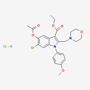 molecular formula C25H28BrClN2O6 B5204339 ethyl 5-acetyloxy-6-bromo-1-(4-methoxyphenyl)-2-(morpholin-4-ylmethyl)indole-3-carboxylate;hydrochloride CAS No. 88461-87-4